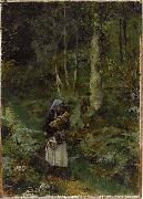 Laura Theresa Alma-Tadema With a Babe in the Woods oil painting reproduction